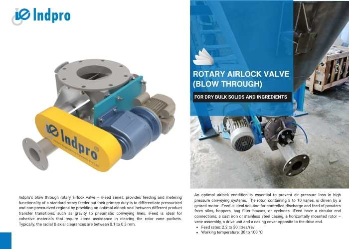 Blow Through Rotary Airlock Valve pdf  - Indpro Engineering Pune