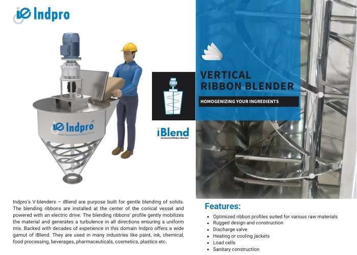 Ribbon Blender Brochure pdf -Indpro Engineering Pune