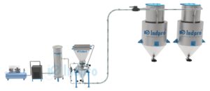 dense phase pneumatic conveying system setup