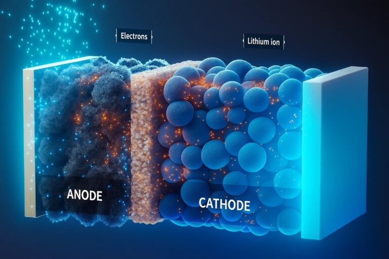 silicon powder cathode and anode