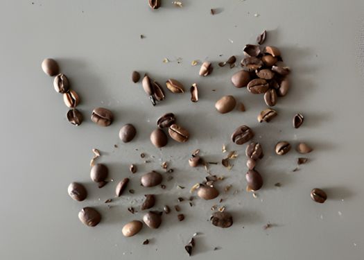 skin peeling coffee beans