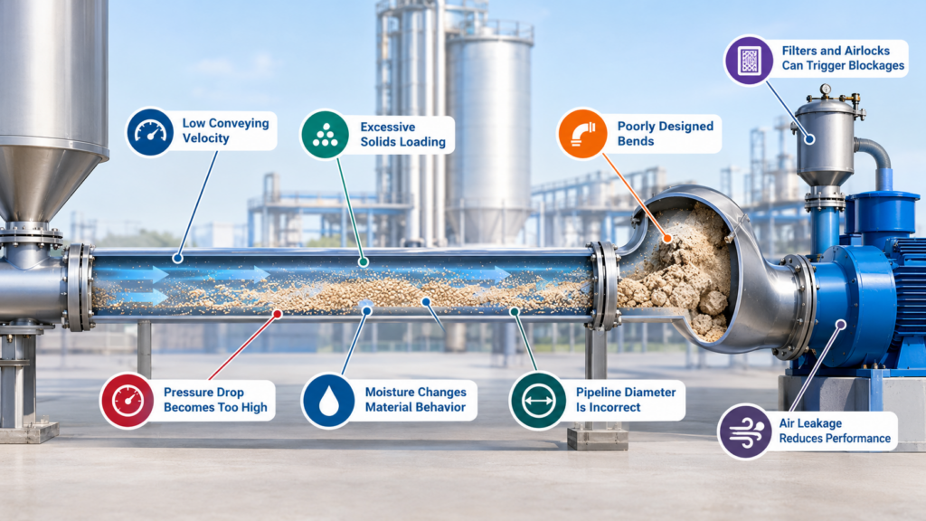 Pneumatic Pipeline Blockage Infographic